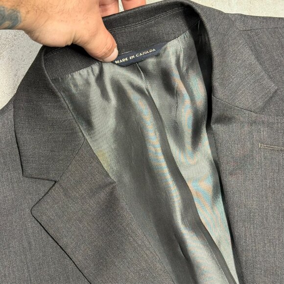 Banana Republic Suit 2pc Grey Cerruti 1881 Italy Wool Modern Fit 42R 36x33 - Picture 5 of 13